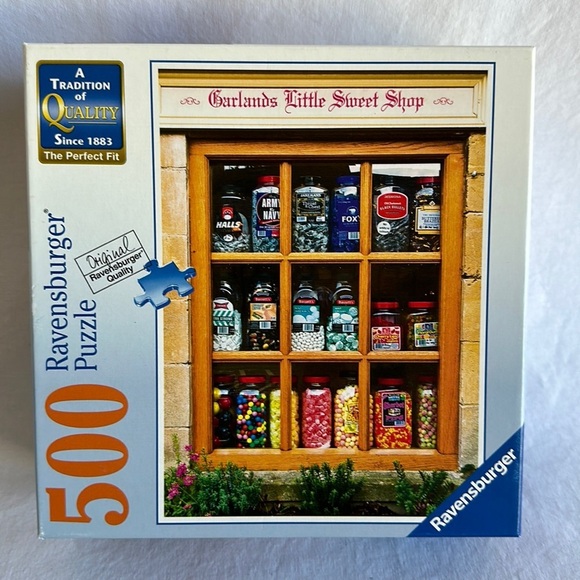 Ravensburger Garlands Little Sweet Shop Window Candy 500-piece puzzle - Picture 1 of 6